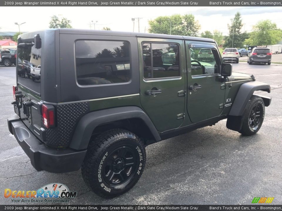 2009 Jeep Wrangler Unlimited X 4x4 Right Hand Drive Jeep Green Metallic / Dark Slate Gray/Medium Slate Gray Photo #6