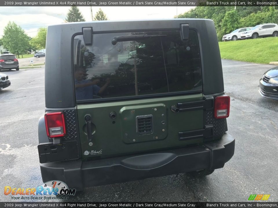 2009 Jeep Wrangler Unlimited X 4x4 Right Hand Drive Jeep Green Metallic / Dark Slate Gray/Medium Slate Gray Photo #7