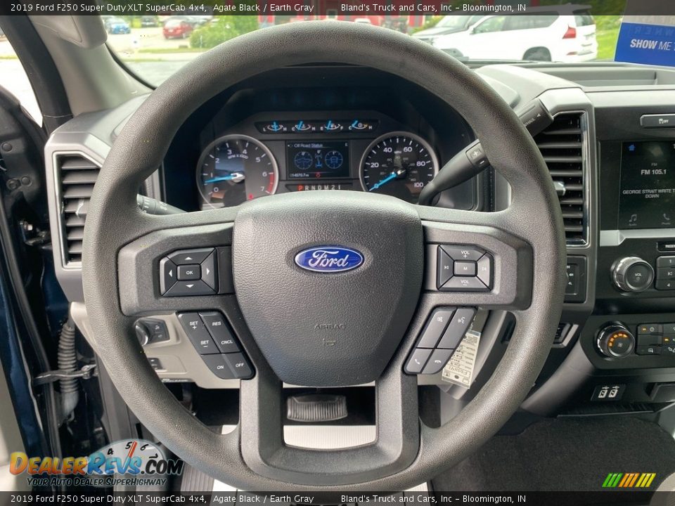 2019 Ford F250 Super Duty XLT SuperCab 4x4 Agate Black / Earth Gray Photo #14