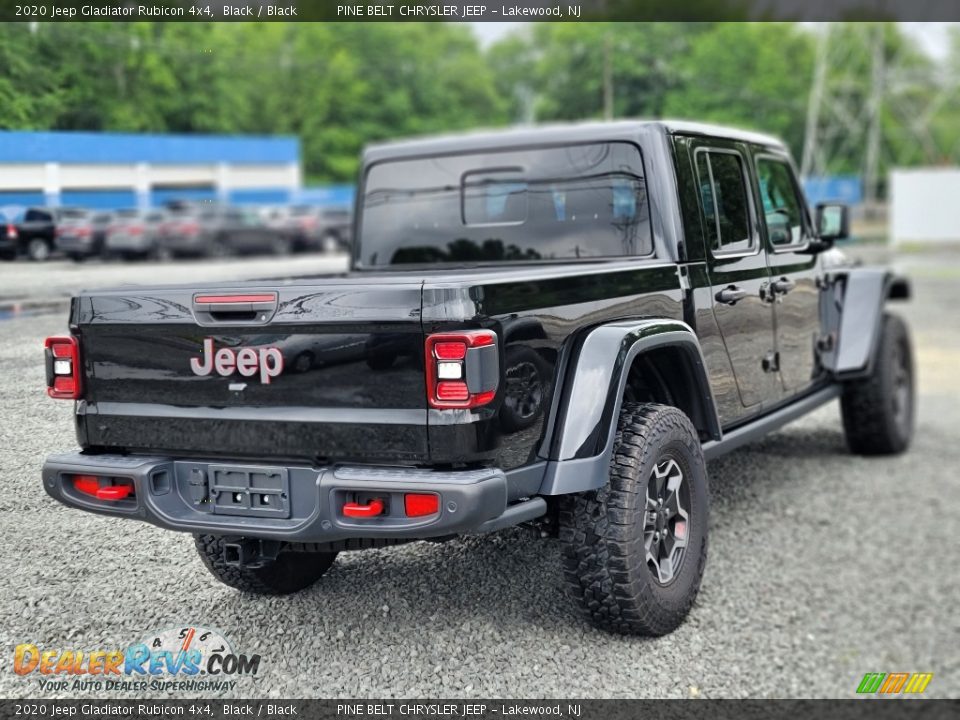 2020 Jeep Gladiator Rubicon 4x4 Black / Black Photo #4