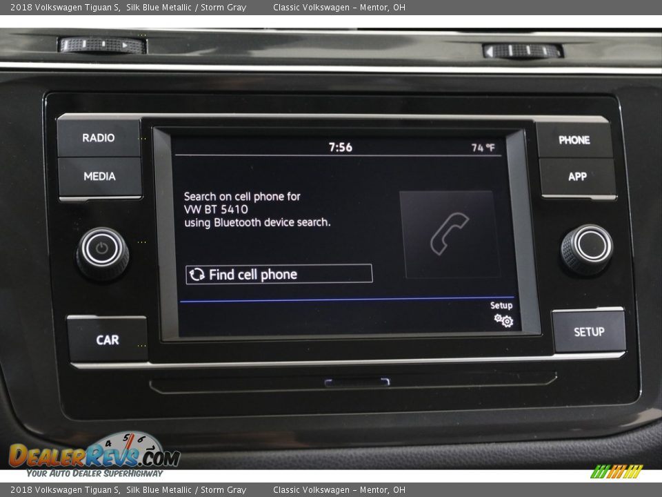 2018 Volkswagen Tiguan S Silk Blue Metallic / Storm Gray Photo #10