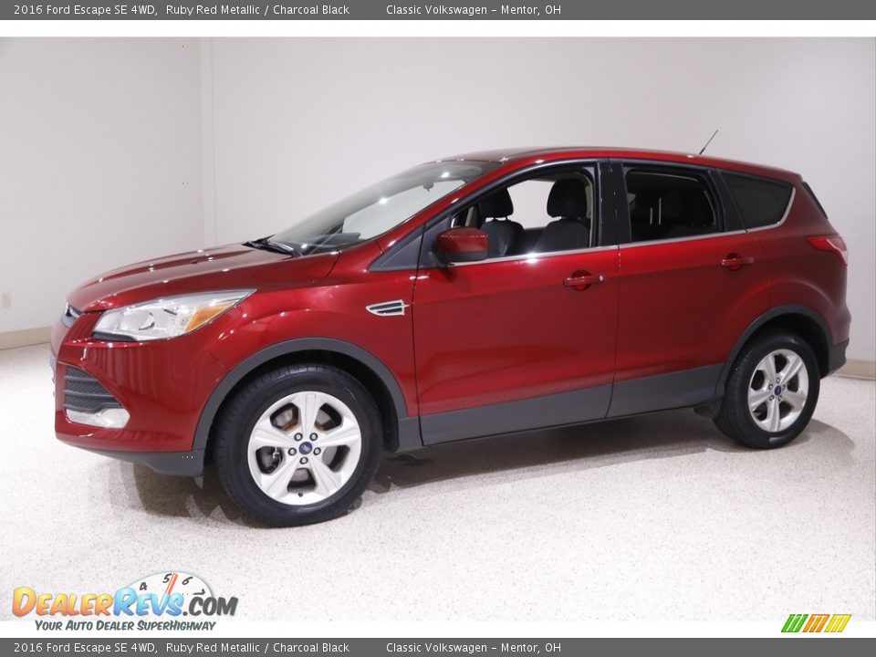 2016 Ford Escape SE 4WD Ruby Red Metallic / Charcoal Black Photo #3