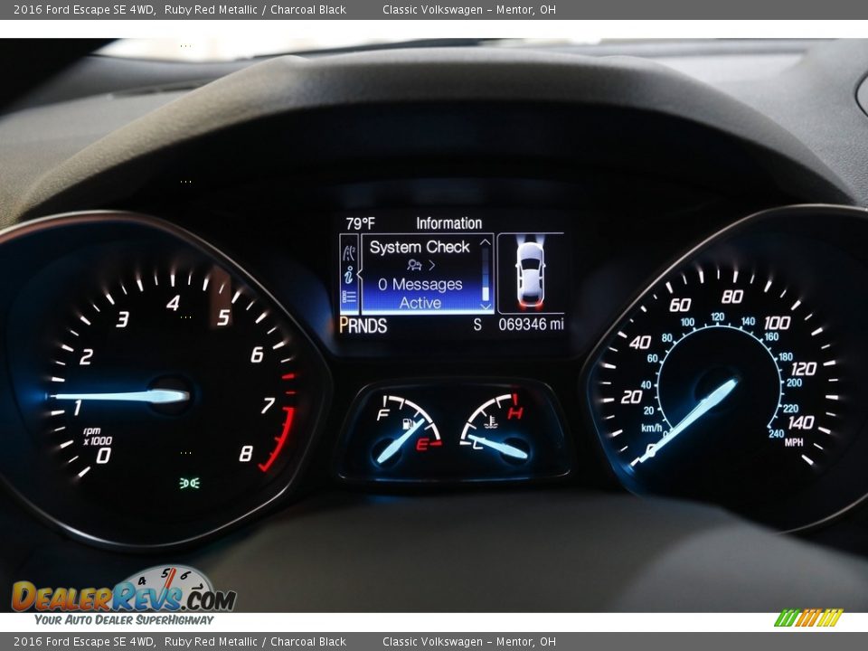 2016 Ford Escape SE 4WD Ruby Red Metallic / Charcoal Black Photo #8
