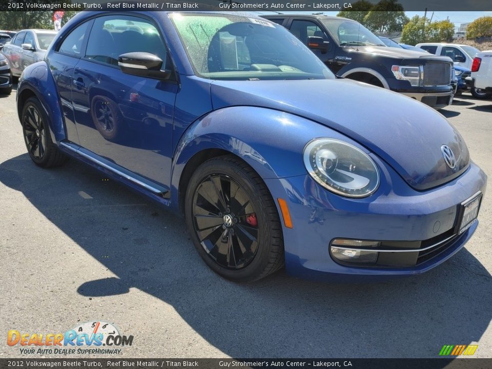 2012 Volkswagen Beetle Turbo Reef Blue Metallic / Titan Black Photo #1