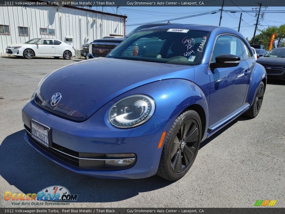 2012 Volkswagen Beetle Turbo Reef Blue Metallic / Titan Black Photo #3