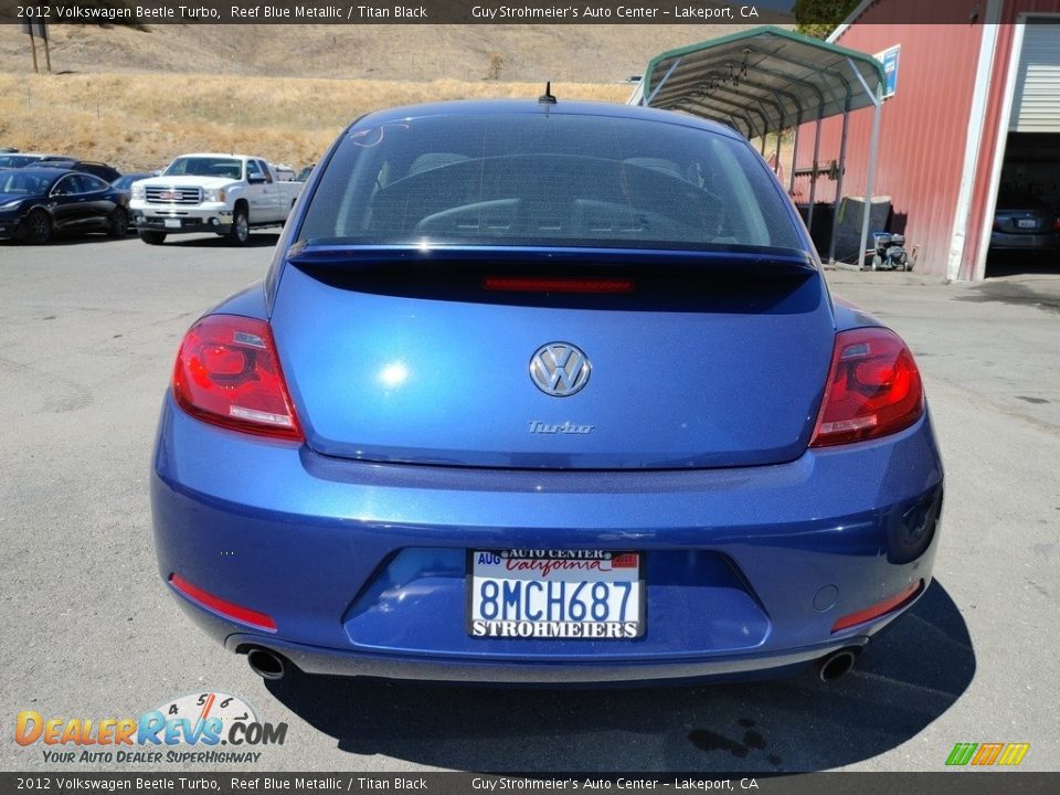 2012 Volkswagen Beetle Turbo Reef Blue Metallic / Titan Black Photo #5