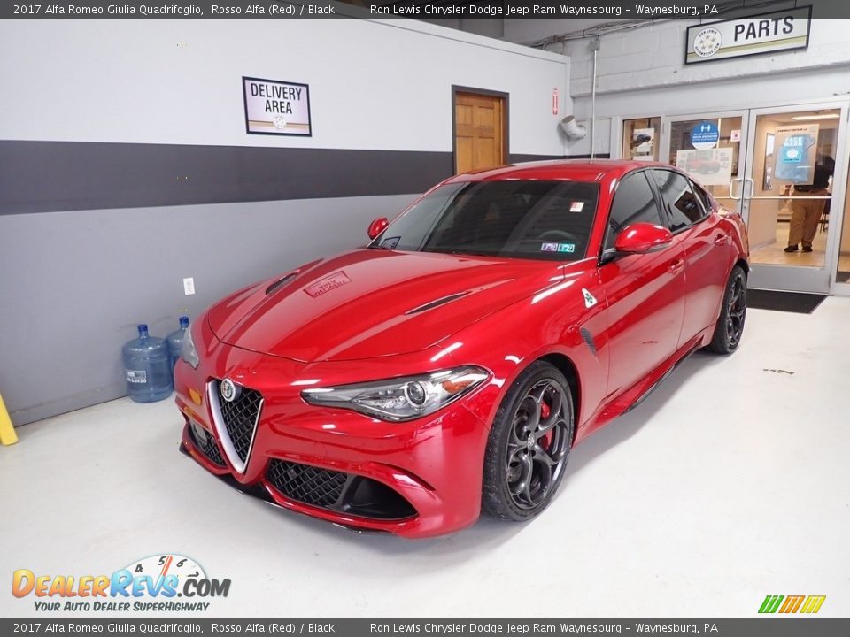 2017 Alfa Romeo Giulia Quadrifoglio Rosso Alfa (Red) / Black Photo #1