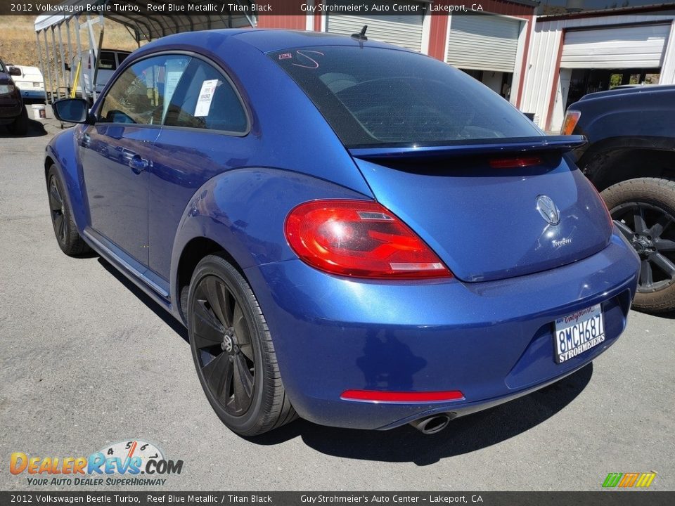 2012 Volkswagen Beetle Turbo Reef Blue Metallic / Titan Black Photo #6