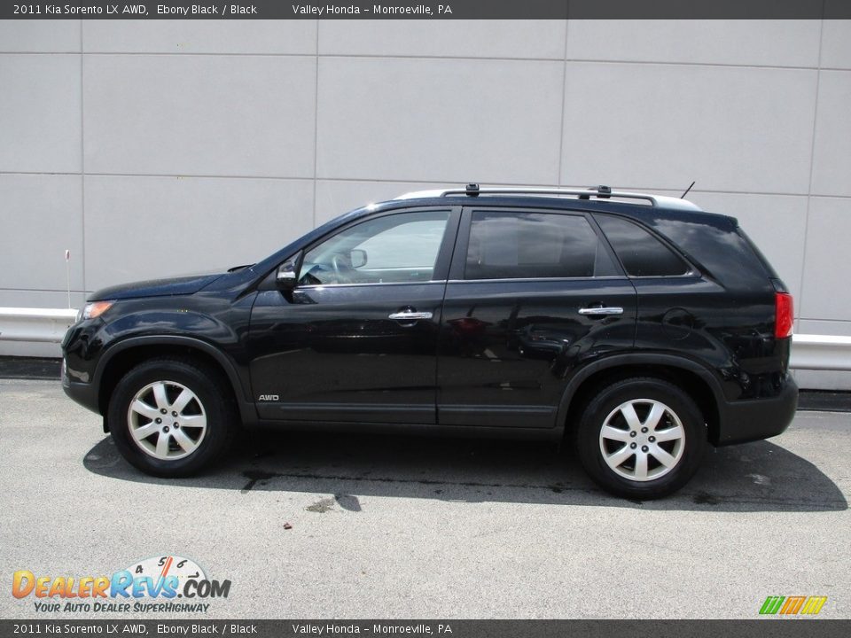 2011 Kia Sorento LX AWD Ebony Black / Black Photo #2