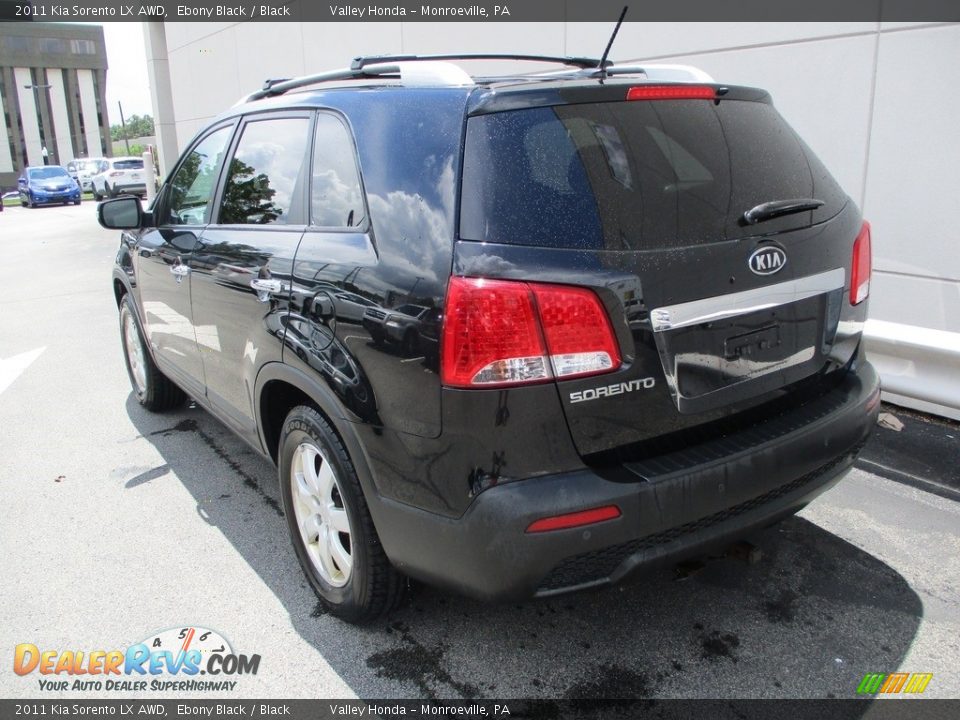 2011 Kia Sorento LX AWD Ebony Black / Black Photo #3