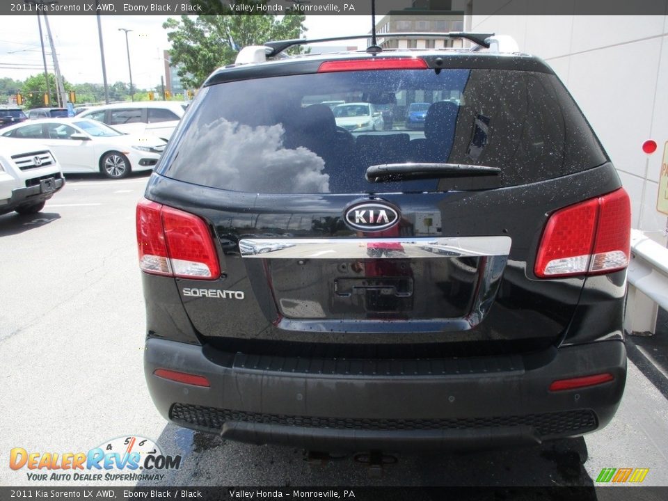 2011 Kia Sorento LX AWD Ebony Black / Black Photo #4