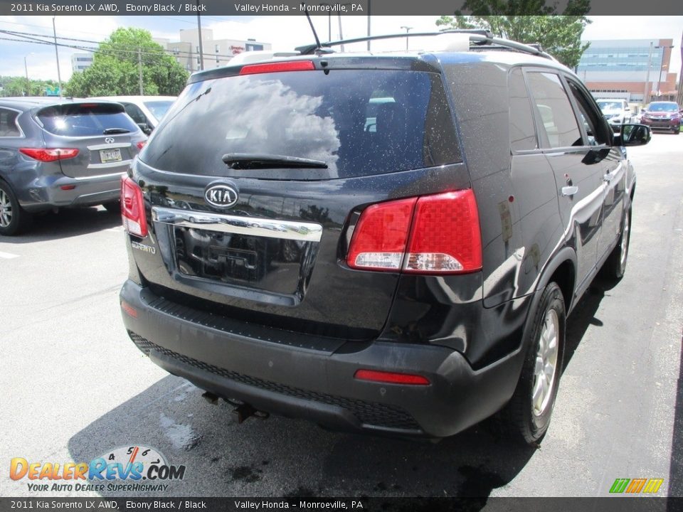 2011 Kia Sorento LX AWD Ebony Black / Black Photo #5