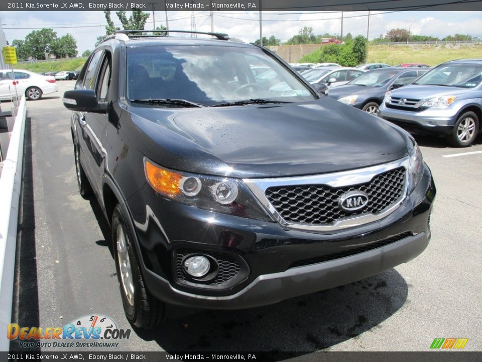 2011 Kia Sorento LX AWD Ebony Black / Black Photo #7