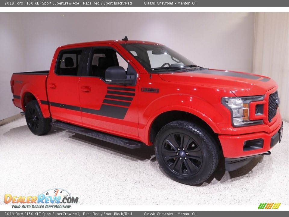 2019 Ford F150 XLT Sport SuperCrew 4x4 Race Red / Sport Black/Red Photo #1