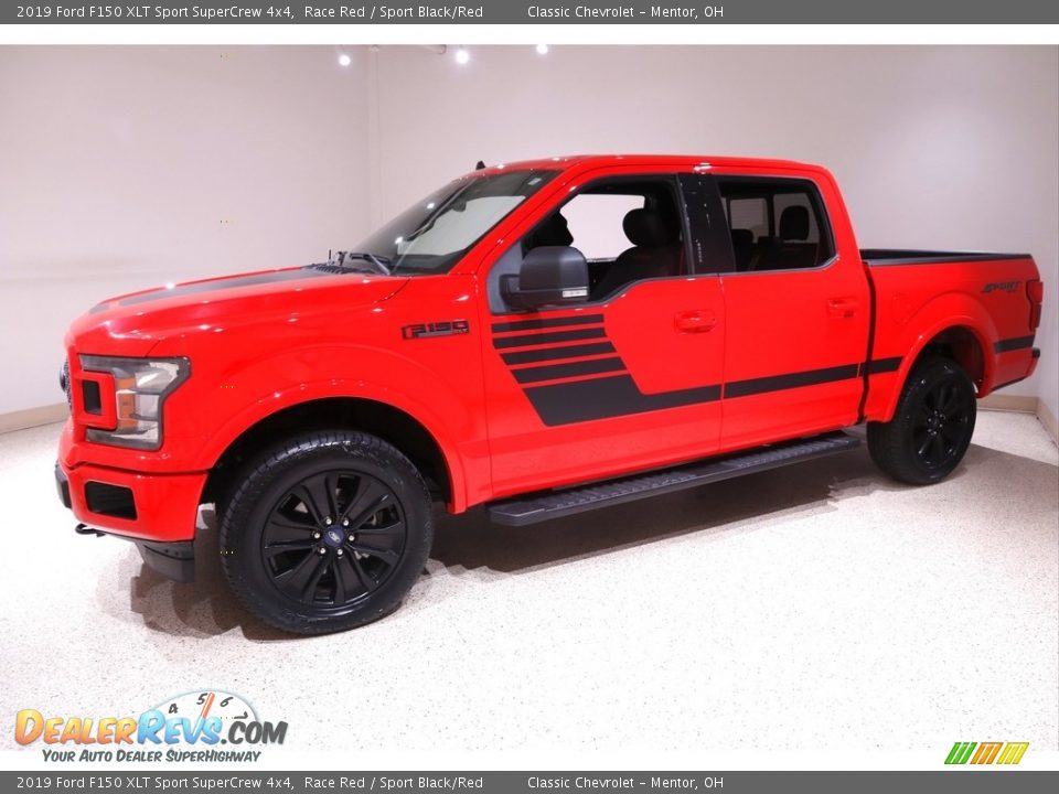 2019 Ford F150 XLT Sport SuperCrew 4x4 Race Red / Sport Black/Red Photo #3