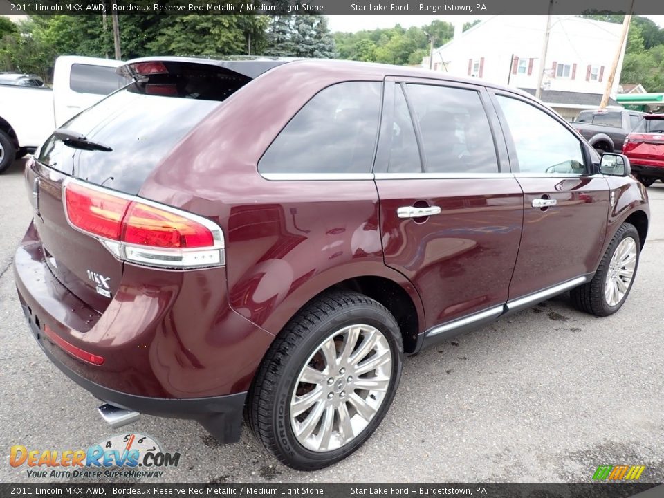 2011 Lincoln MKX AWD Bordeaux Reserve Red Metallic / Medium Light Stone Photo #6