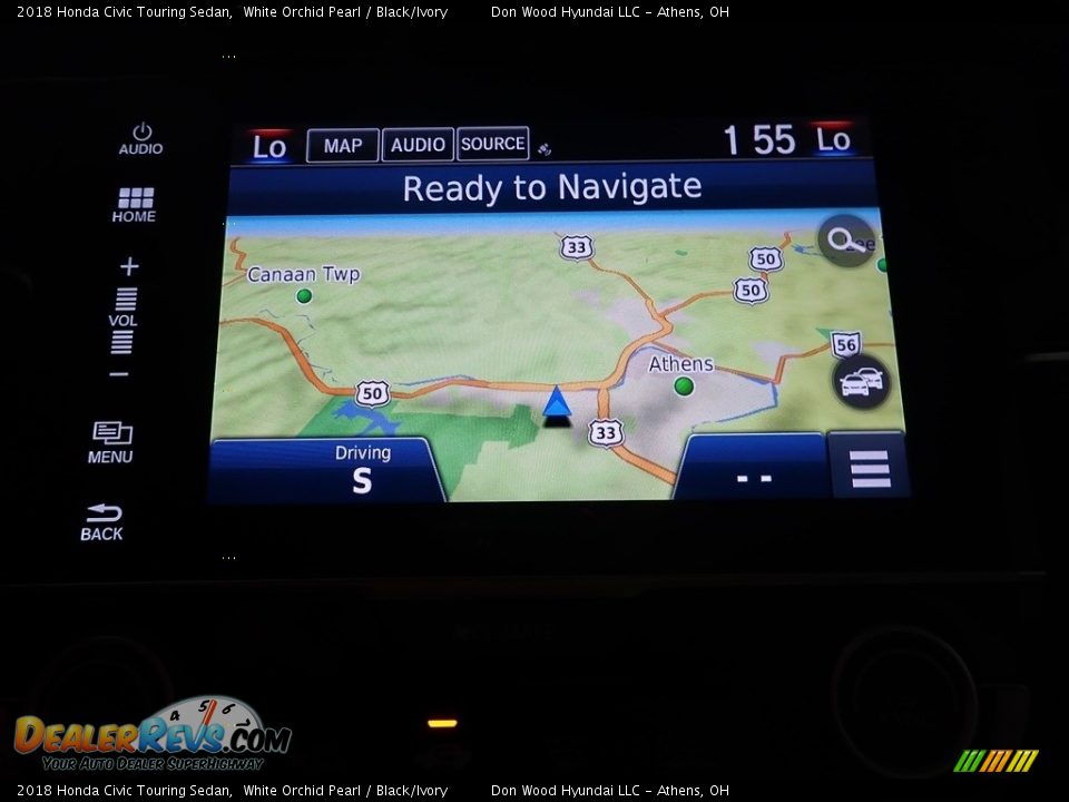 2018 Honda Civic Touring Sedan White Orchid Pearl / Black/Ivory Photo #4