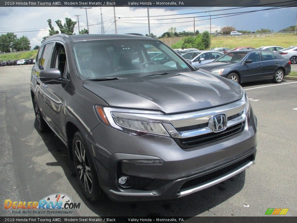 2019 Honda Pilot Touring AWD Modern Steel Metallic / Black Photo #7