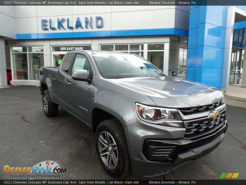 2021 Chevrolet Colorado WT Extended Cab 4x4 Satin Steel Metallic / Jet Black/­Dark Ash Photo #4