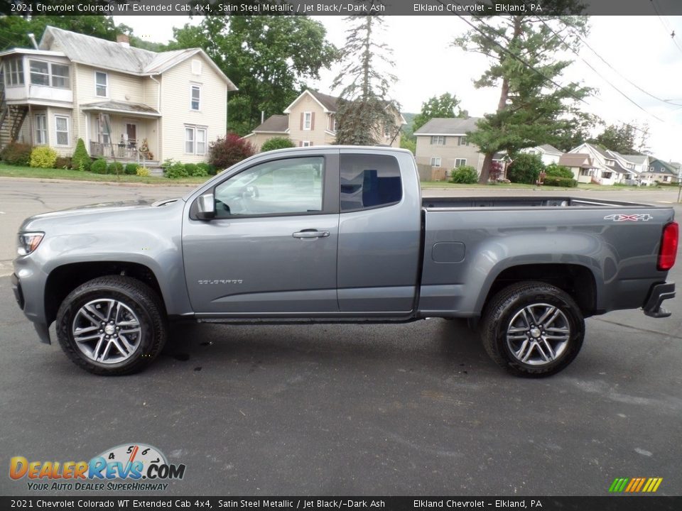 Satin Steel Metallic 2021 Chevrolet Colorado WT Extended Cab 4x4 Photo #9