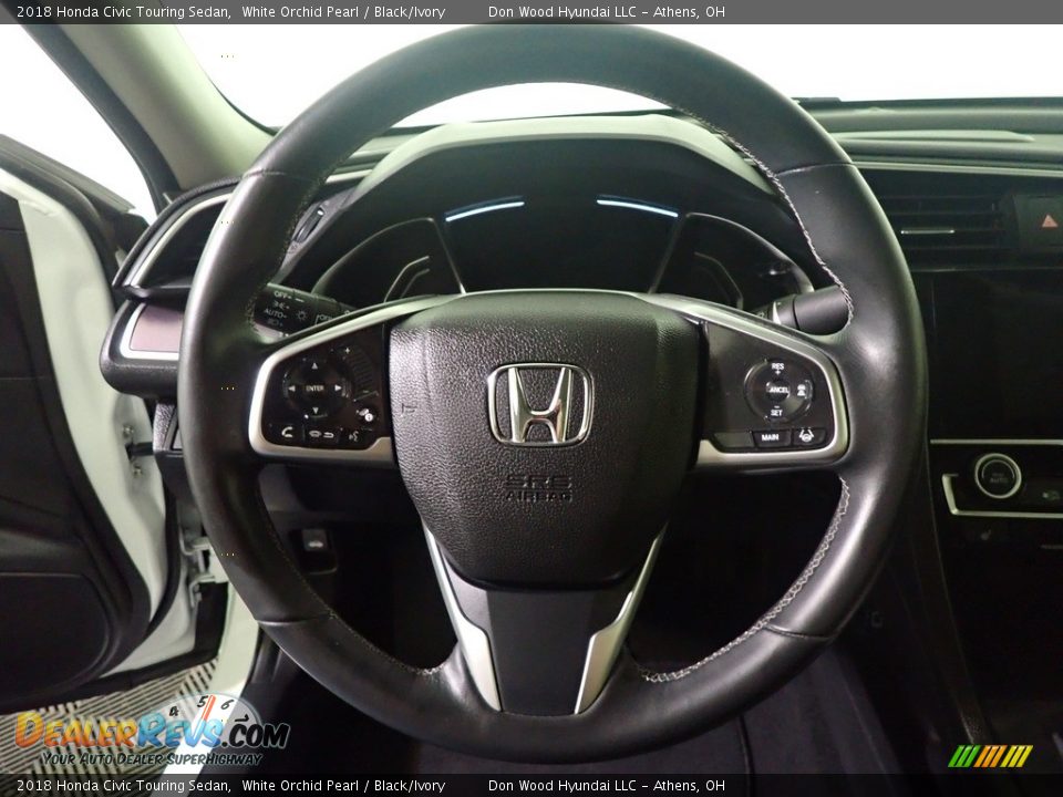 2018 Honda Civic Touring Sedan White Orchid Pearl / Black/Ivory Photo #29