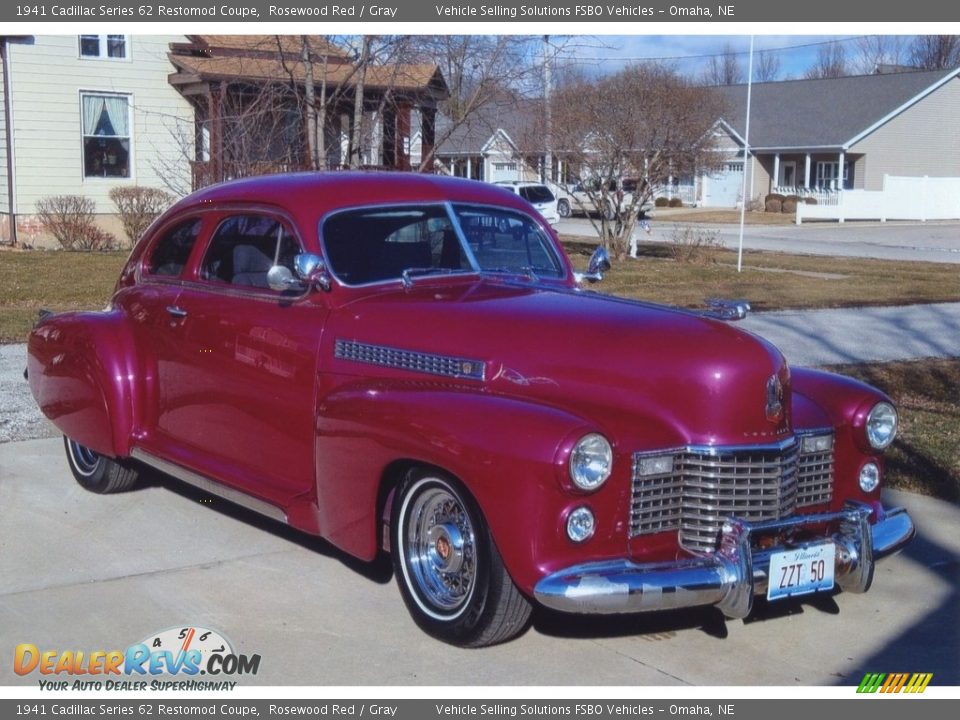 1941 Cadillac Series 62 Restomod Coupe Rosewood Red / Gray Photo #6