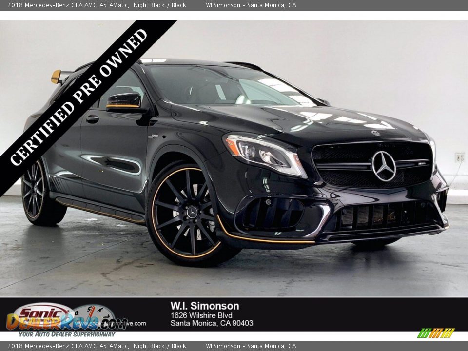 2018 Mercedes-Benz GLA AMG 45 4Matic Night Black / Black Photo #1