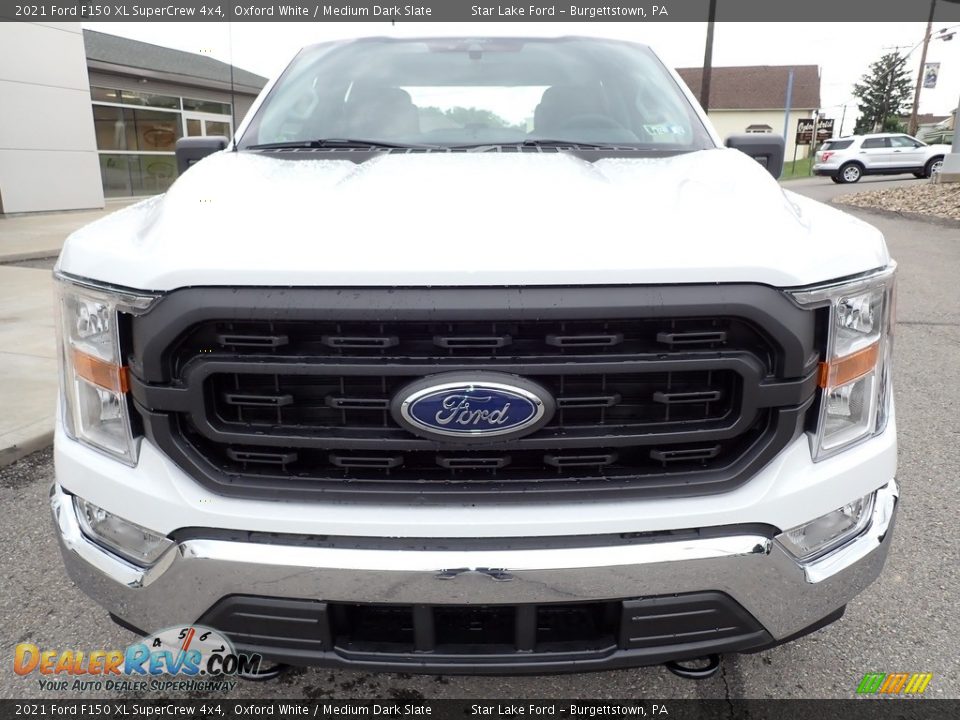 2021 Ford F150 XL SuperCrew 4x4 Oxford White / Medium Dark Slate Photo #8