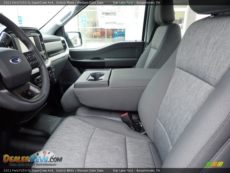 Front Seat of 2021 Ford F150 XL SuperCrew 4x4 Photo #9