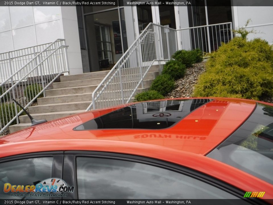 2015 Dodge Dart GT Vitamin C / Black/Ruby Red Accent Stitching Photo #3