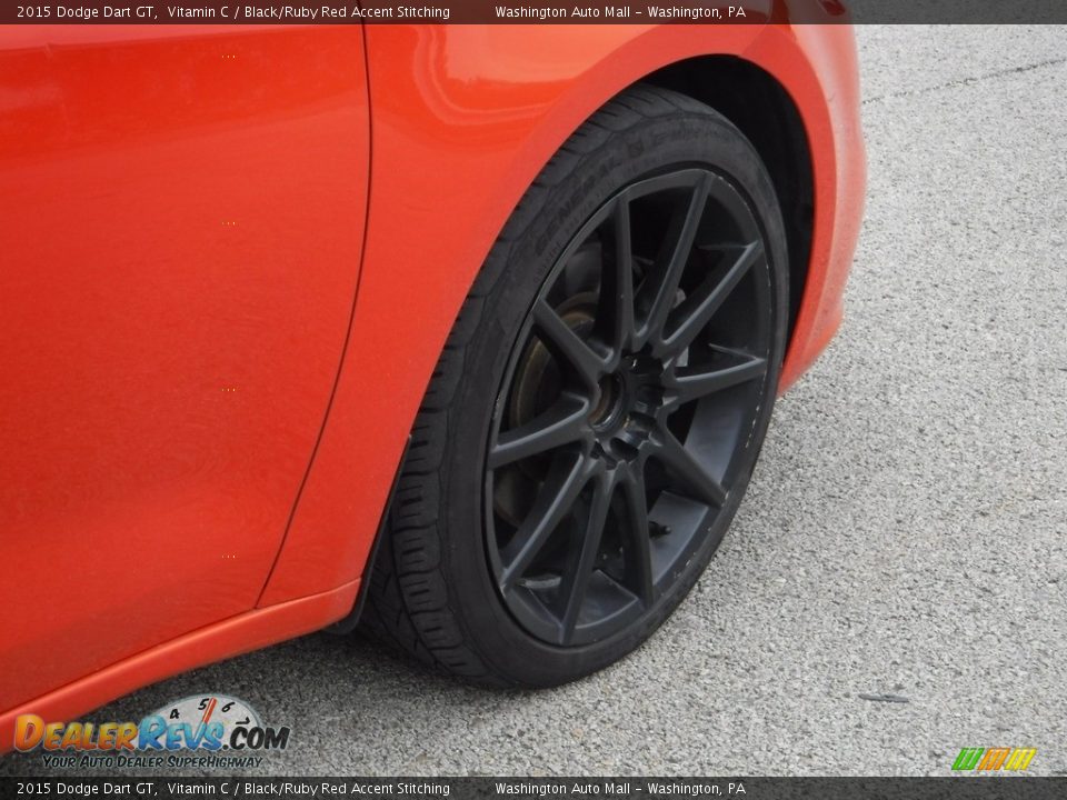 2015 Dodge Dart GT Vitamin C / Black/Ruby Red Accent Stitching Photo #11