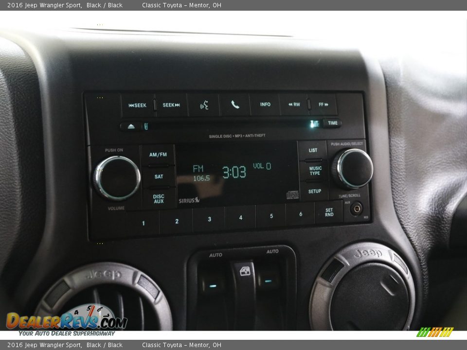 2016 Jeep Wrangler Sport Black / Black Photo #9