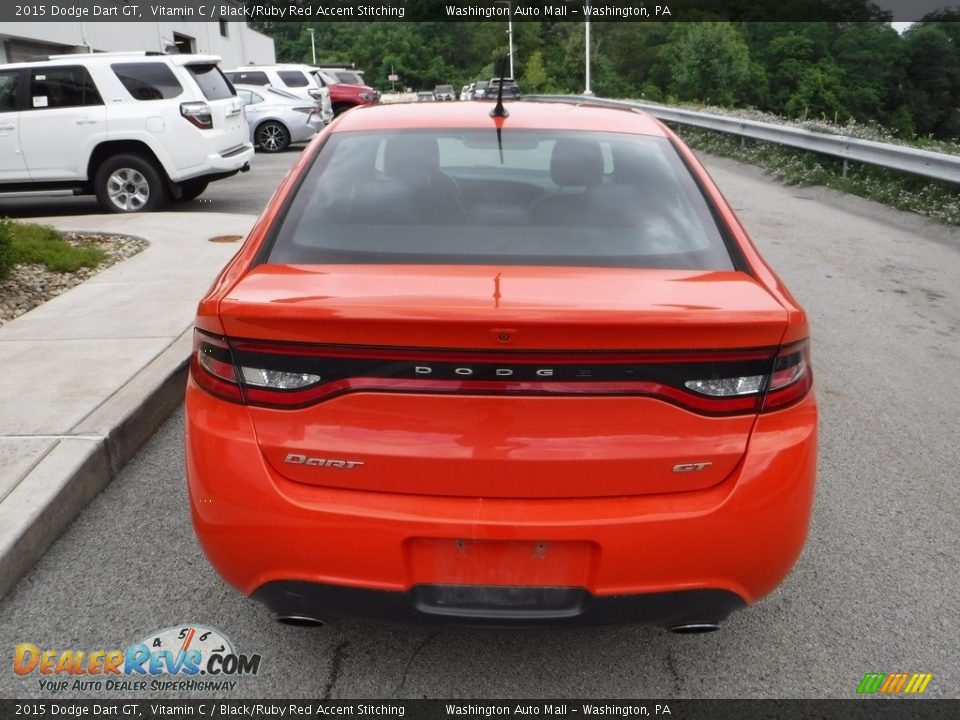 2015 Dodge Dart GT Vitamin C / Black/Ruby Red Accent Stitching Photo #15