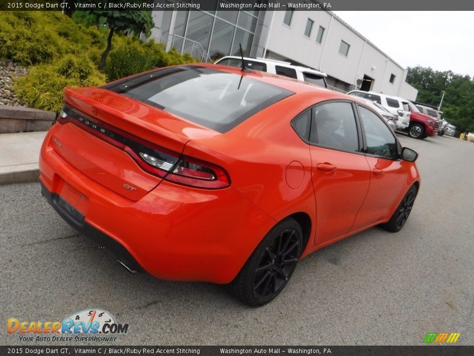 2015 Dodge Dart GT Vitamin C / Black/Ruby Red Accent Stitching Photo #16