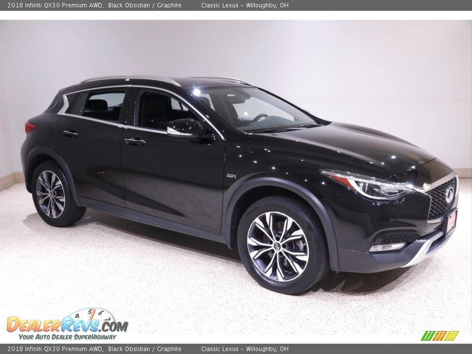 2018 Infiniti QX30 Premium AWD Black Obsidian / Graphite Photo #1