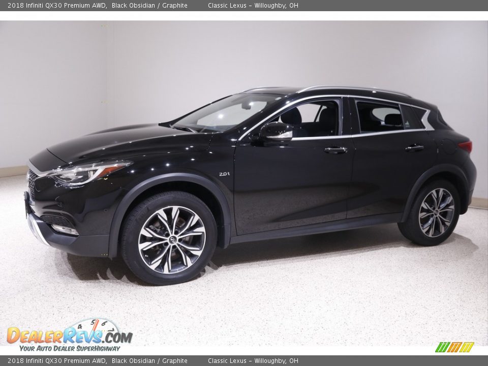 2018 Infiniti QX30 Premium AWD Black Obsidian / Graphite Photo #3