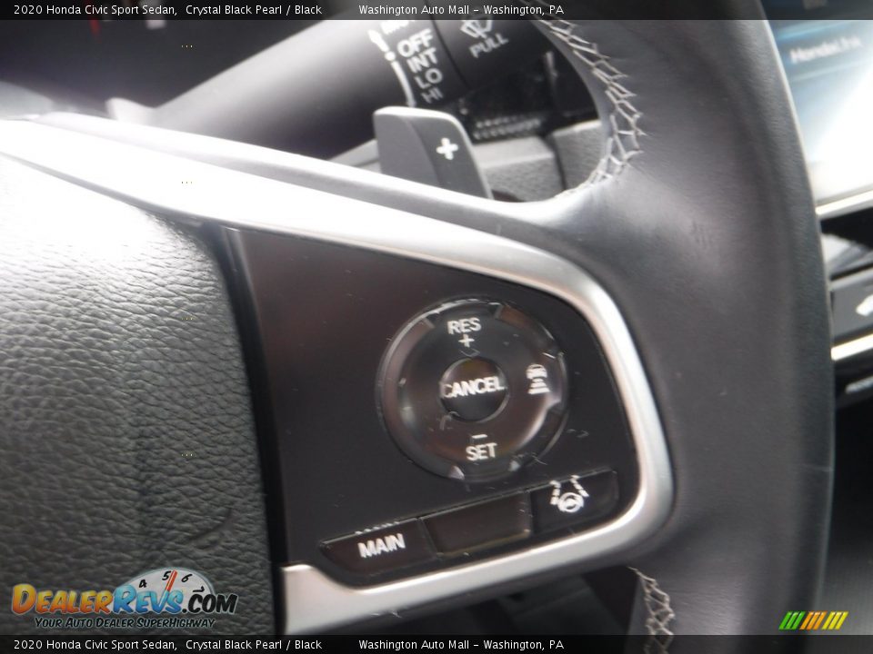 2020 Honda Civic Sport Sedan Crystal Black Pearl / Black Photo #8