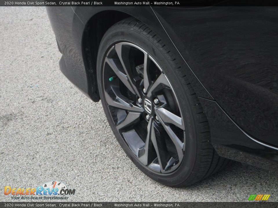 2020 Honda Civic Sport Sedan Crystal Black Pearl / Black Photo #9