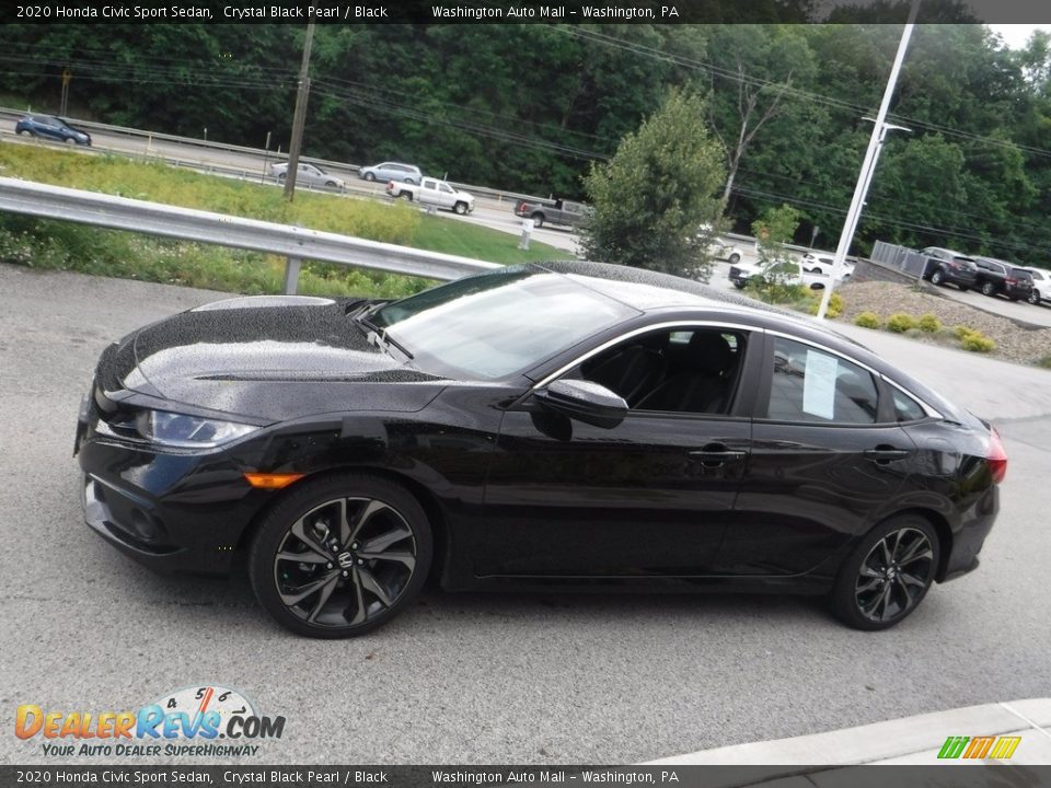 2020 Honda Civic Sport Sedan Crystal Black Pearl / Black Photo #12