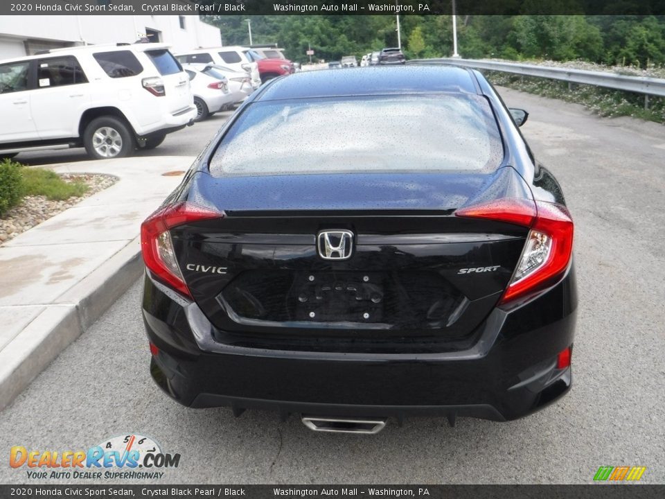 2020 Honda Civic Sport Sedan Crystal Black Pearl / Black Photo #14