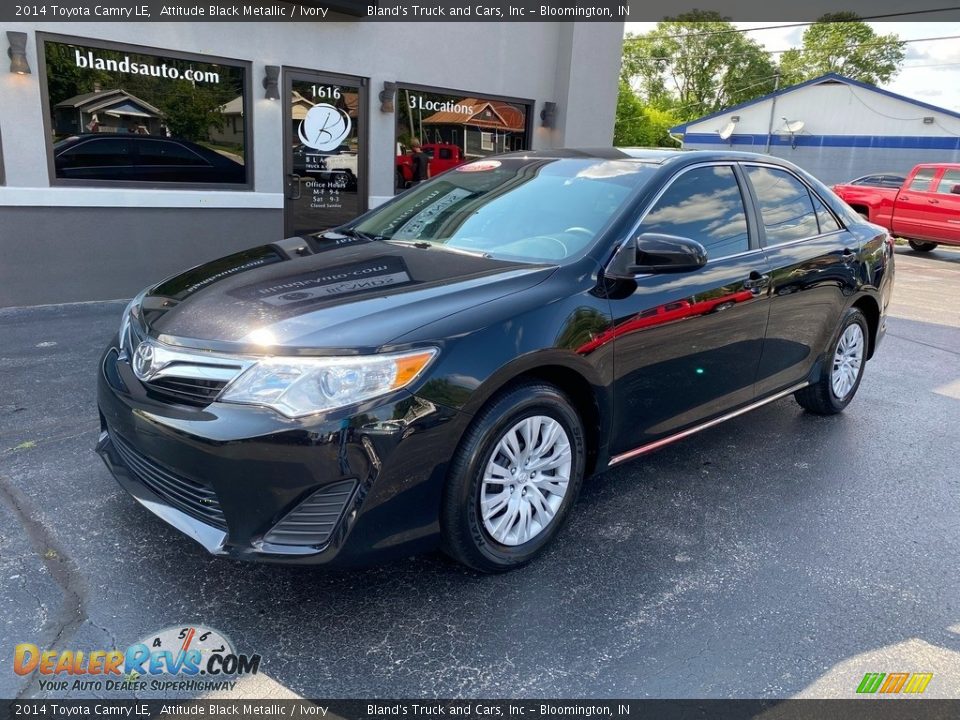 2014 Toyota Camry LE Attitude Black Metallic / Ivory Photo #2