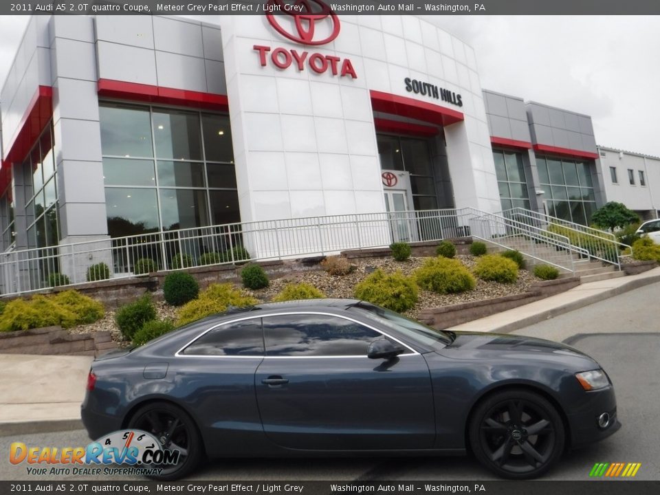 2011 Audi A5 2.0T quattro Coupe Meteor Grey Pearl Effect / Light Grey Photo #2
