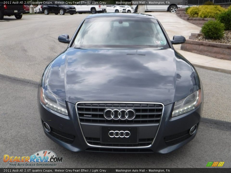 2011 Audi A5 2.0T quattro Coupe Meteor Grey Pearl Effect / Light Grey Photo #11