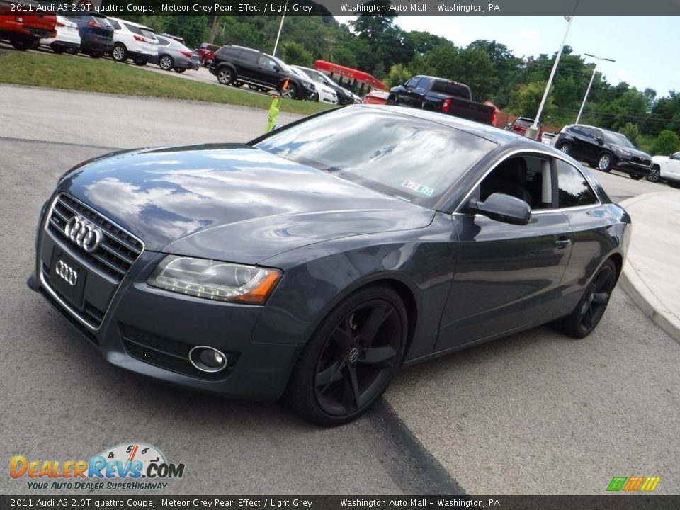 2011 Audi A5 2.0T quattro Coupe Meteor Grey Pearl Effect / Light Grey Photo #13