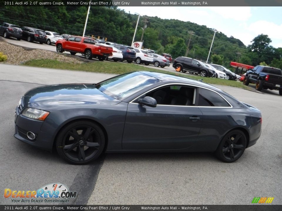 2011 Audi A5 2.0T quattro Coupe Meteor Grey Pearl Effect / Light Grey Photo #14