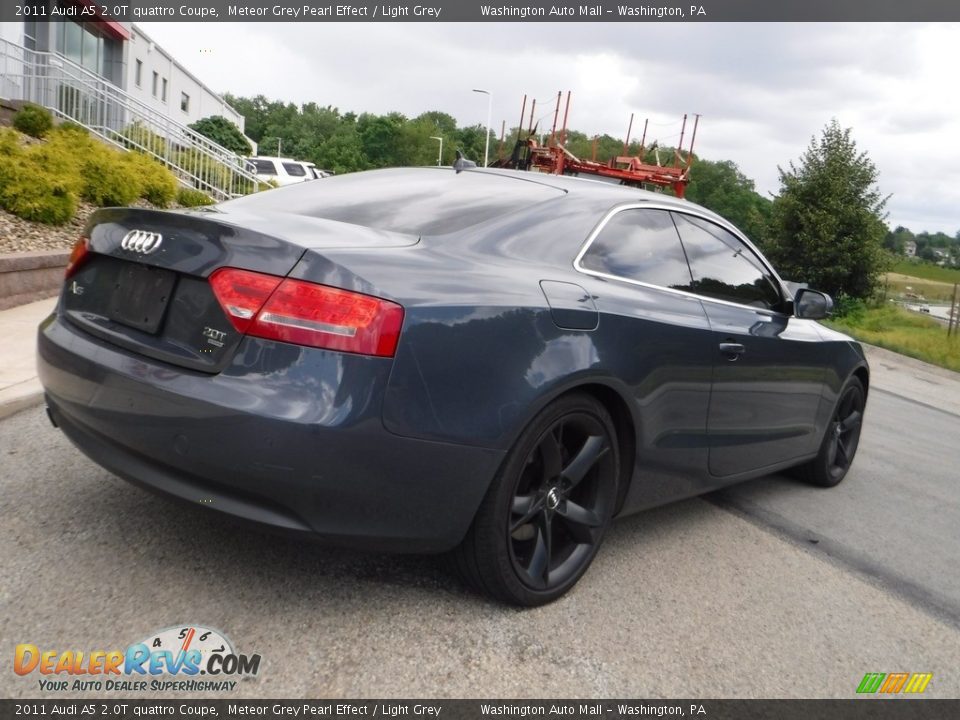 2011 Audi A5 2.0T quattro Coupe Meteor Grey Pearl Effect / Light Grey Photo #18