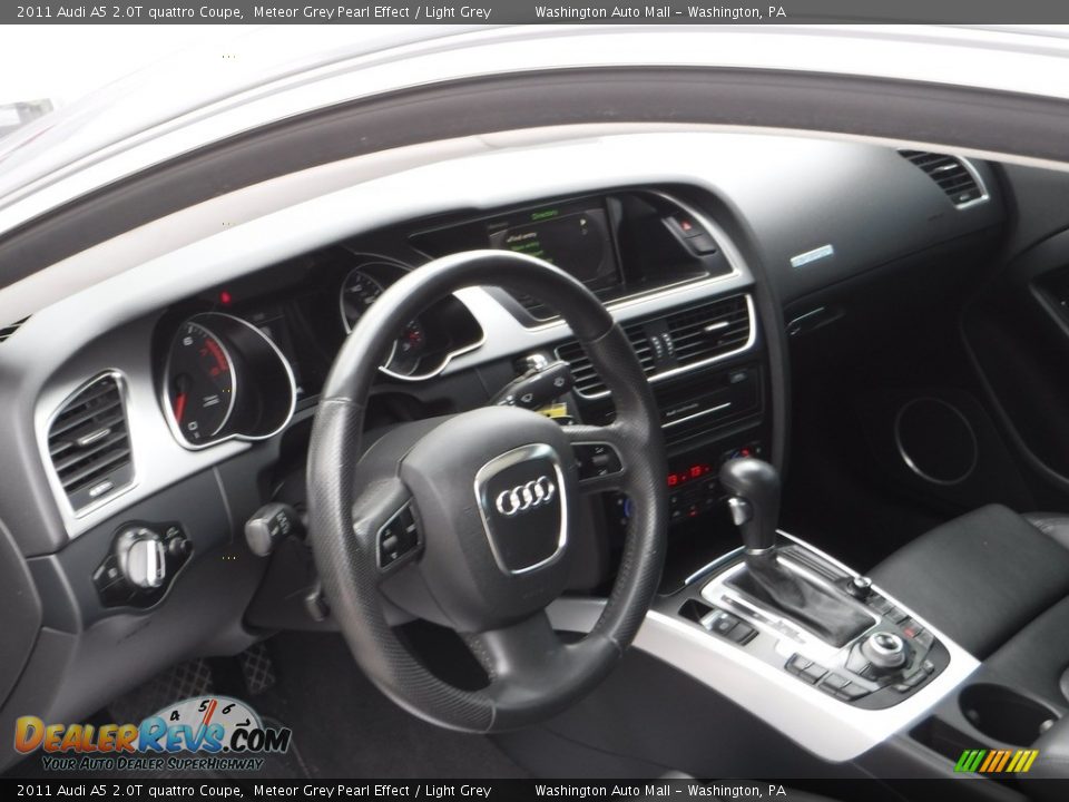 2011 Audi A5 2.0T quattro Coupe Meteor Grey Pearl Effect / Light Grey Photo #21
