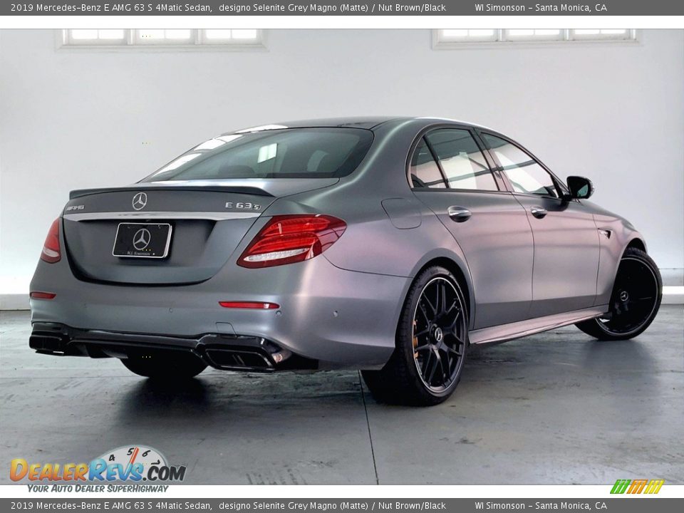 2019 Mercedes-Benz E AMG 63 S 4Matic Sedan designo Selenite Grey Magno (Matte) / Nut Brown/Black Photo #13