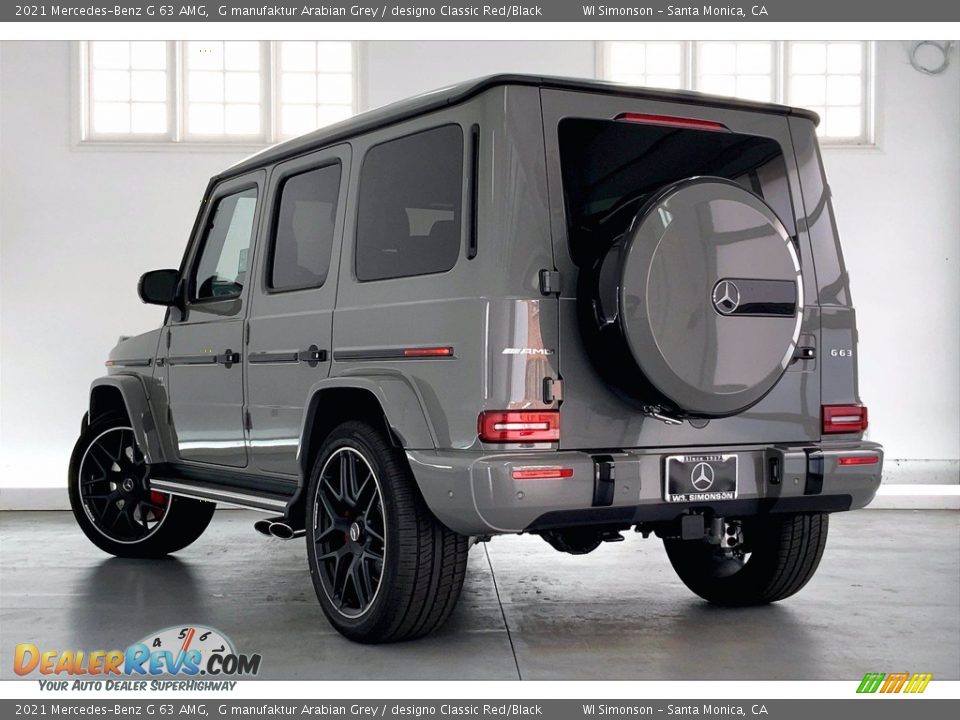 2021 Mercedes-Benz G 63 AMG G manufaktur Arabian Grey / designo Classic Red/Black Photo #2