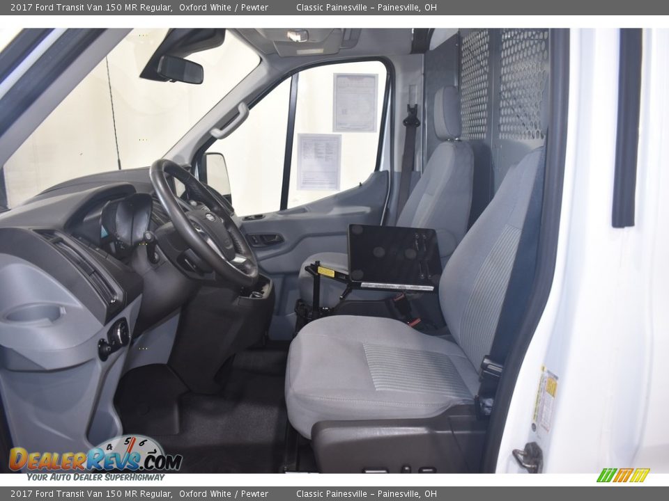 2017 Ford Transit Van 150 MR Regular Oxford White / Pewter Photo #6